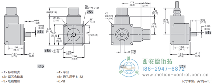 HD20重載光電增量防爆編碼器外形及安裝尺寸 - 西安德伍拓自動化傳動系統(tǒng)有限公司