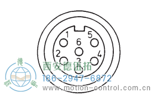 RI36-O實心軸光電增量通用編碼器外形及安裝尺寸(電氣連接 M16 連接器 Binder，6 腳) - 西安德伍拓自動化傳動系統(tǒng)有限公司